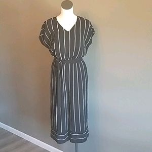 Black & white striped Como Blu jumpsuit